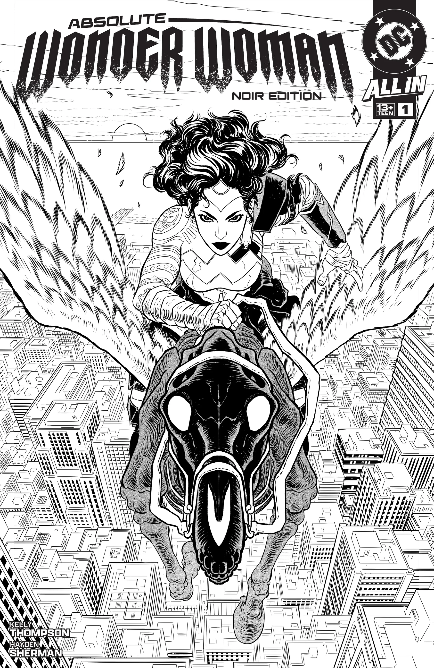 Absolute Wonder Woman (2024-) #1 Noir Edition cover
